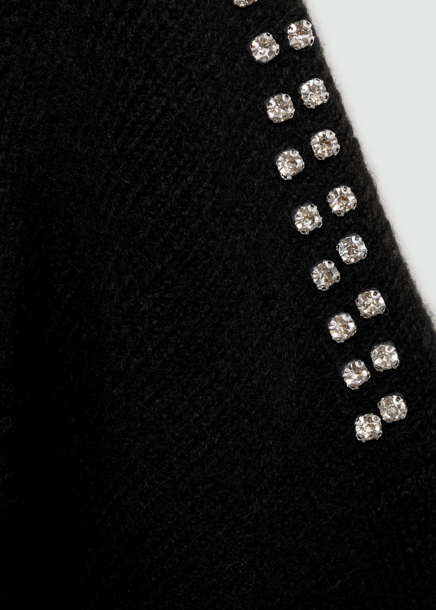 Mango Knitted sweater with glitter detail - Black 7 Shaws Department Stores