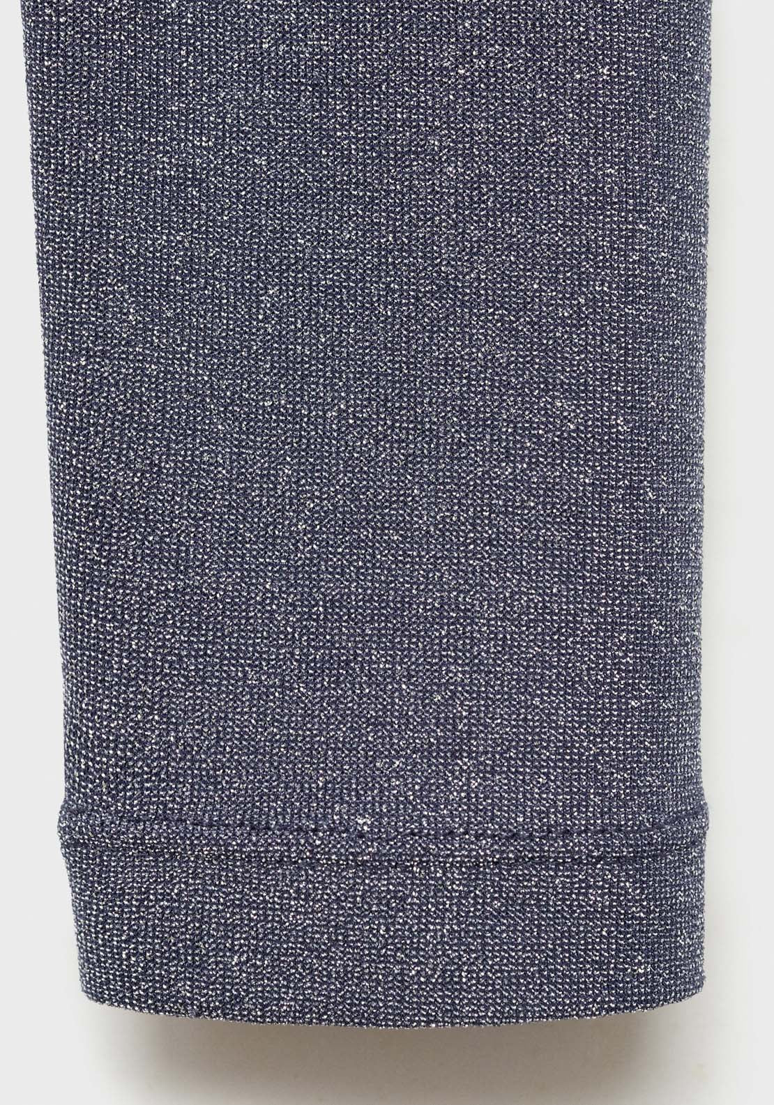 Mango Long sleeve lurex top - Medium Blue 6 Shaws Department Stores