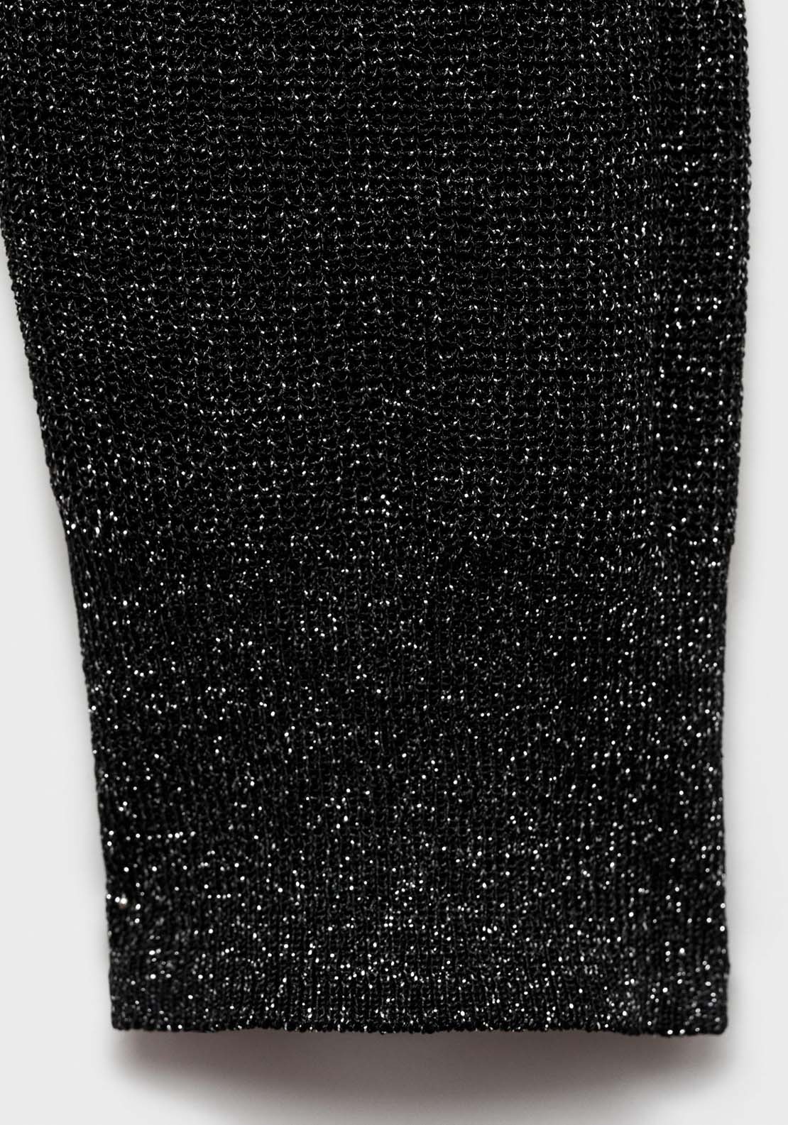 Mango Crewneck lurex sweater - Black 8 Shaws Department Stores