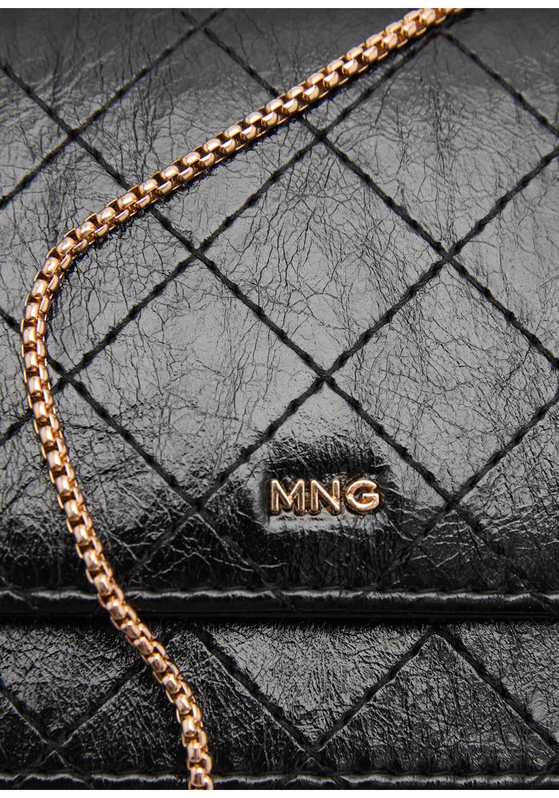 Mango Flap chain bag - Black 4 Shaws Department Stores