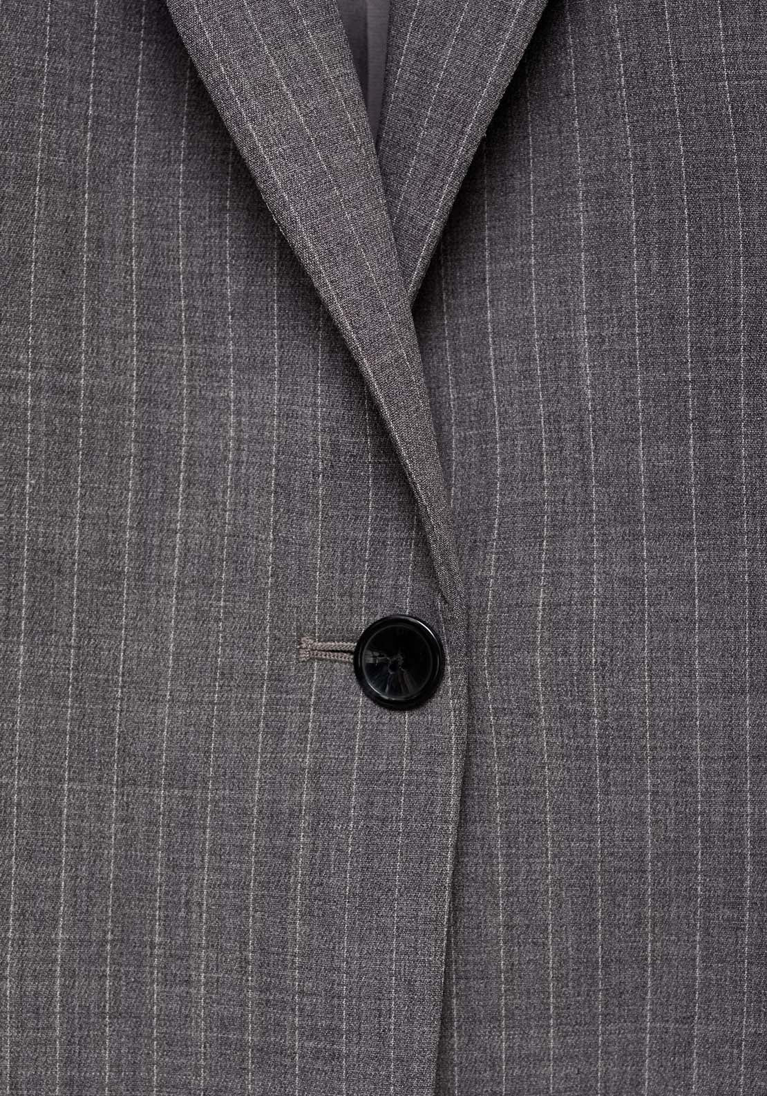 Mango Pinstripe suit blazer - Gray 7 Shaws Department Stores