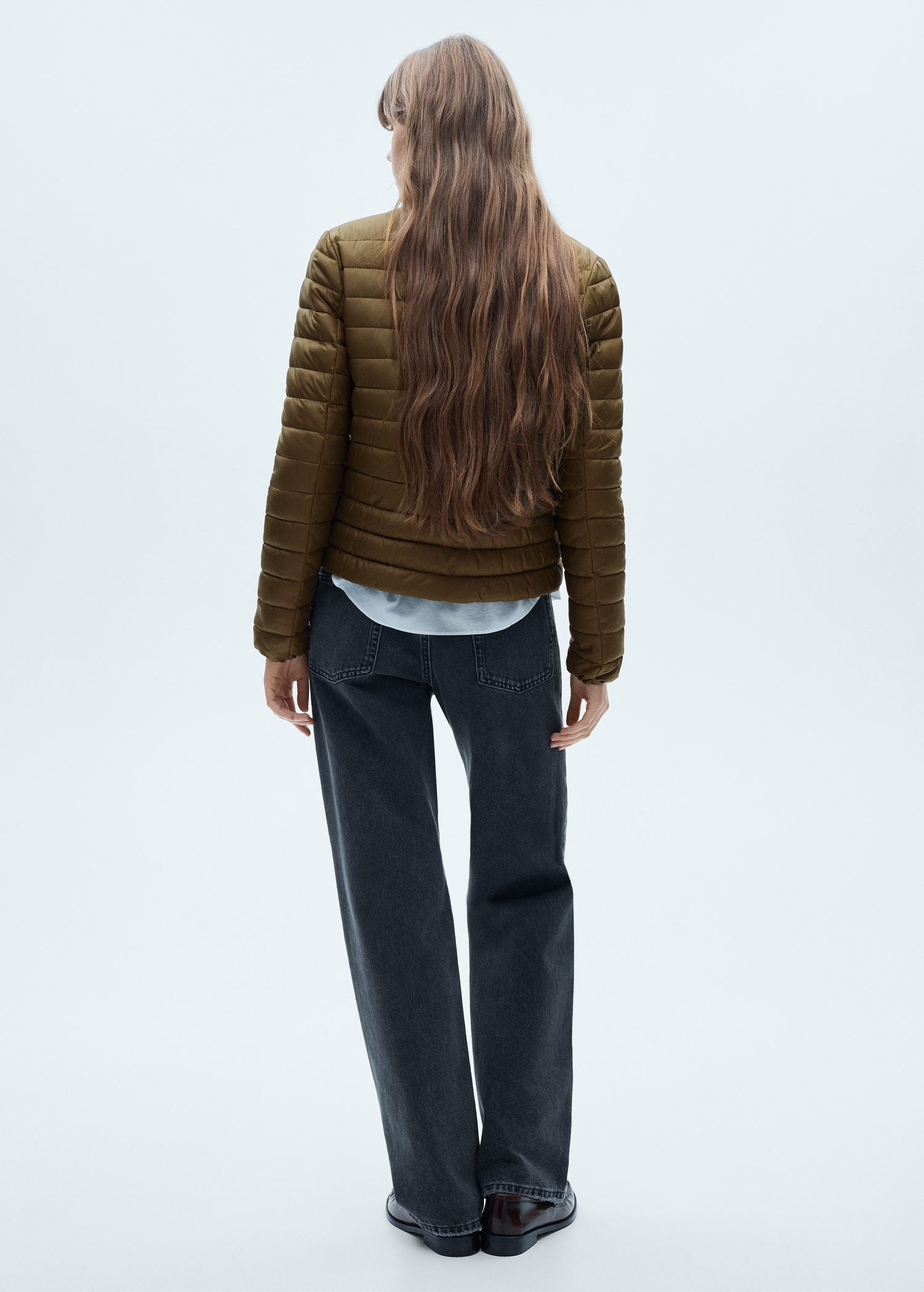 Mango Pocket quilted jacket - Beige/khaki 4 Shaws Department Stores