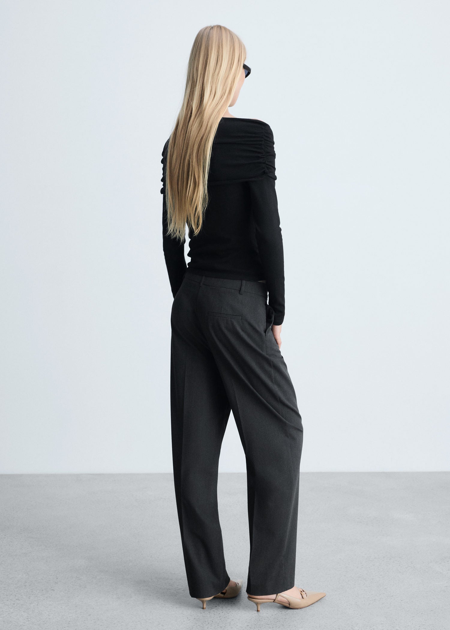 Mango Off shoulders sweater - Black 3 Shaws Department Stores