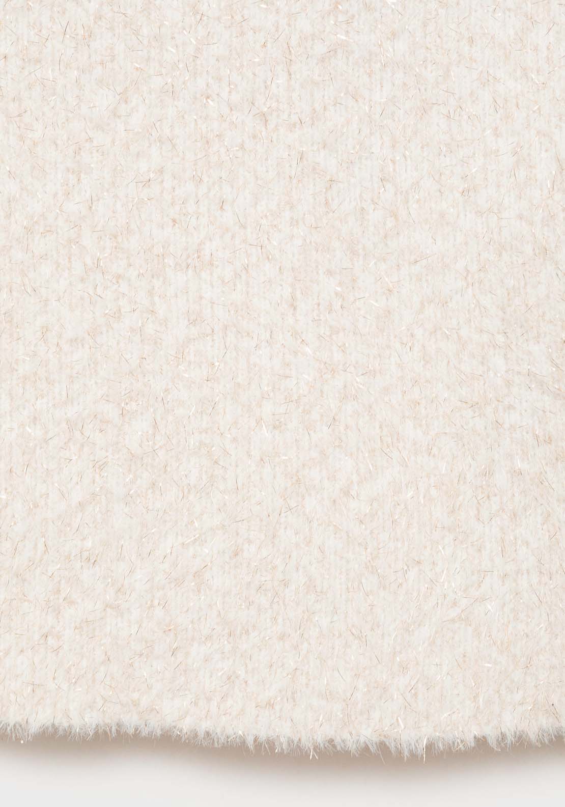 Mango Short-sleeved sweater with glitter detail - Light Beige 5 Shaws Department Stores