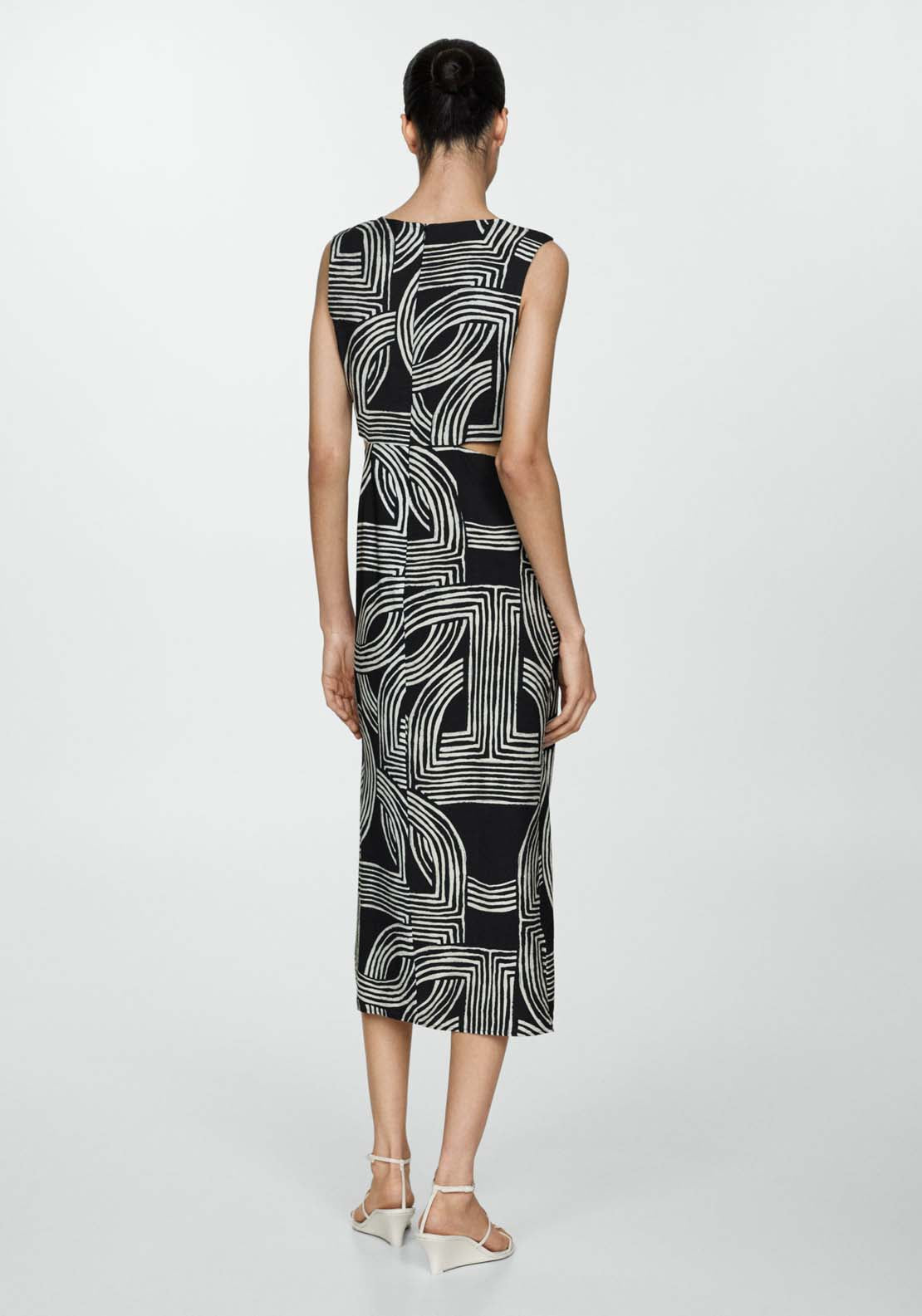 Mango Printed dress with openings 6 Shaws Department Stores