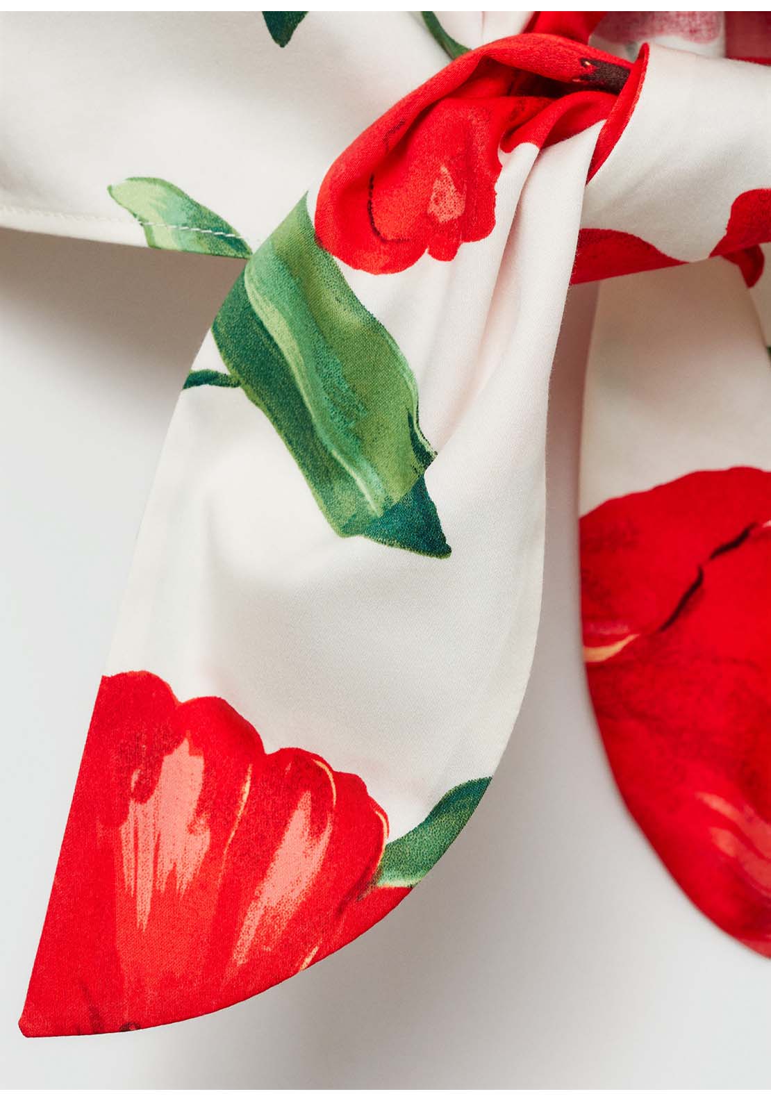 Mango Bow printed shirt - Red 8 Shaws Department Stores