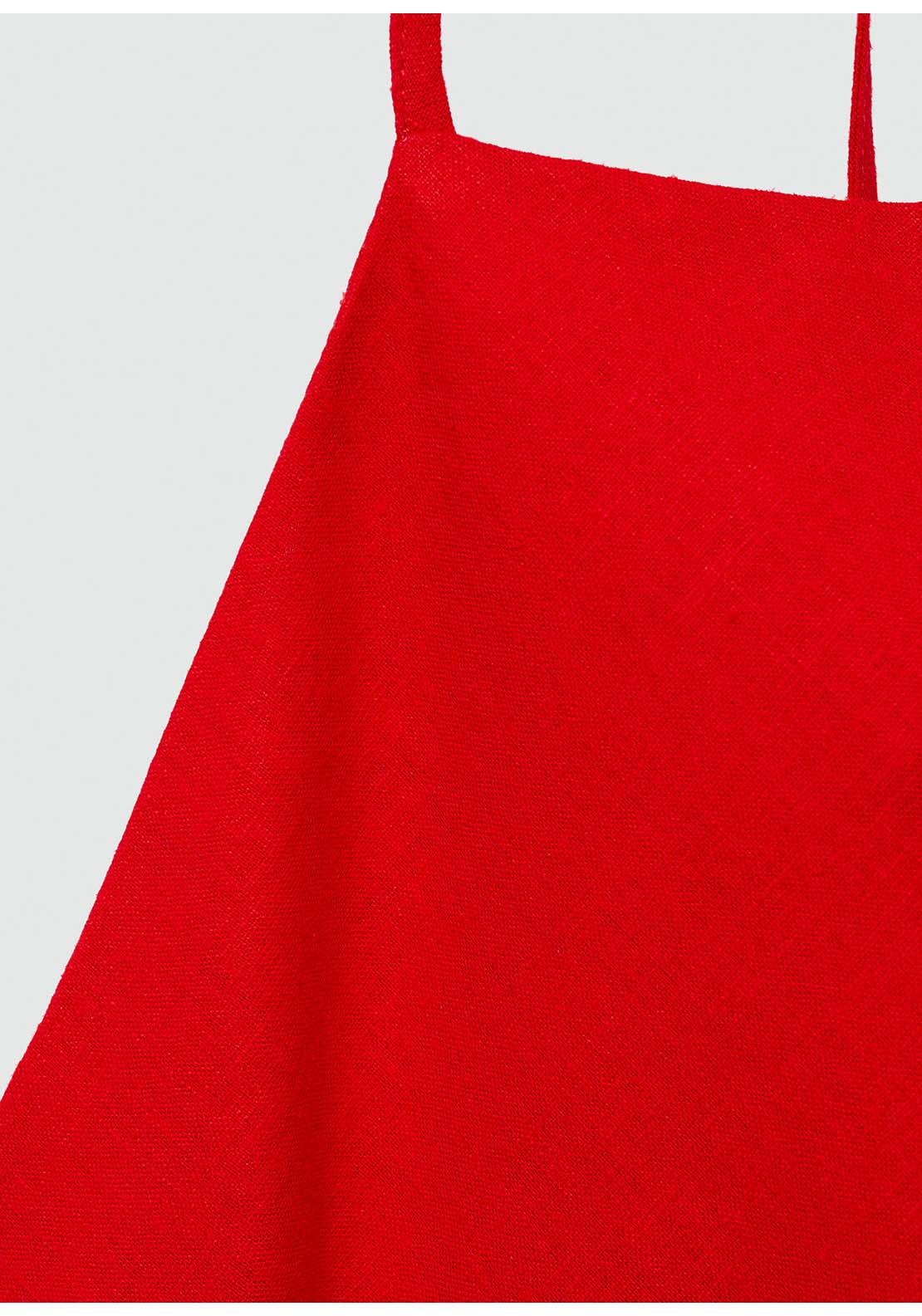 Mango Halter neck linen dress - Red 7 Shaws Department Stores