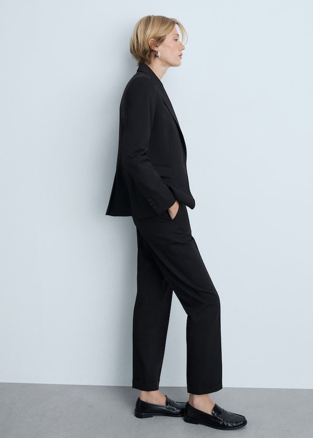 Mango Fitted suit jacket - Black 3 Shaws Department Stores