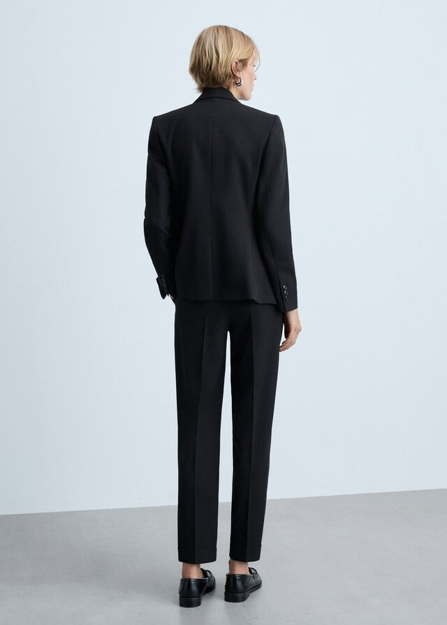 Mango Fitted suit jacket - Black 2 Shaws Department Stores
