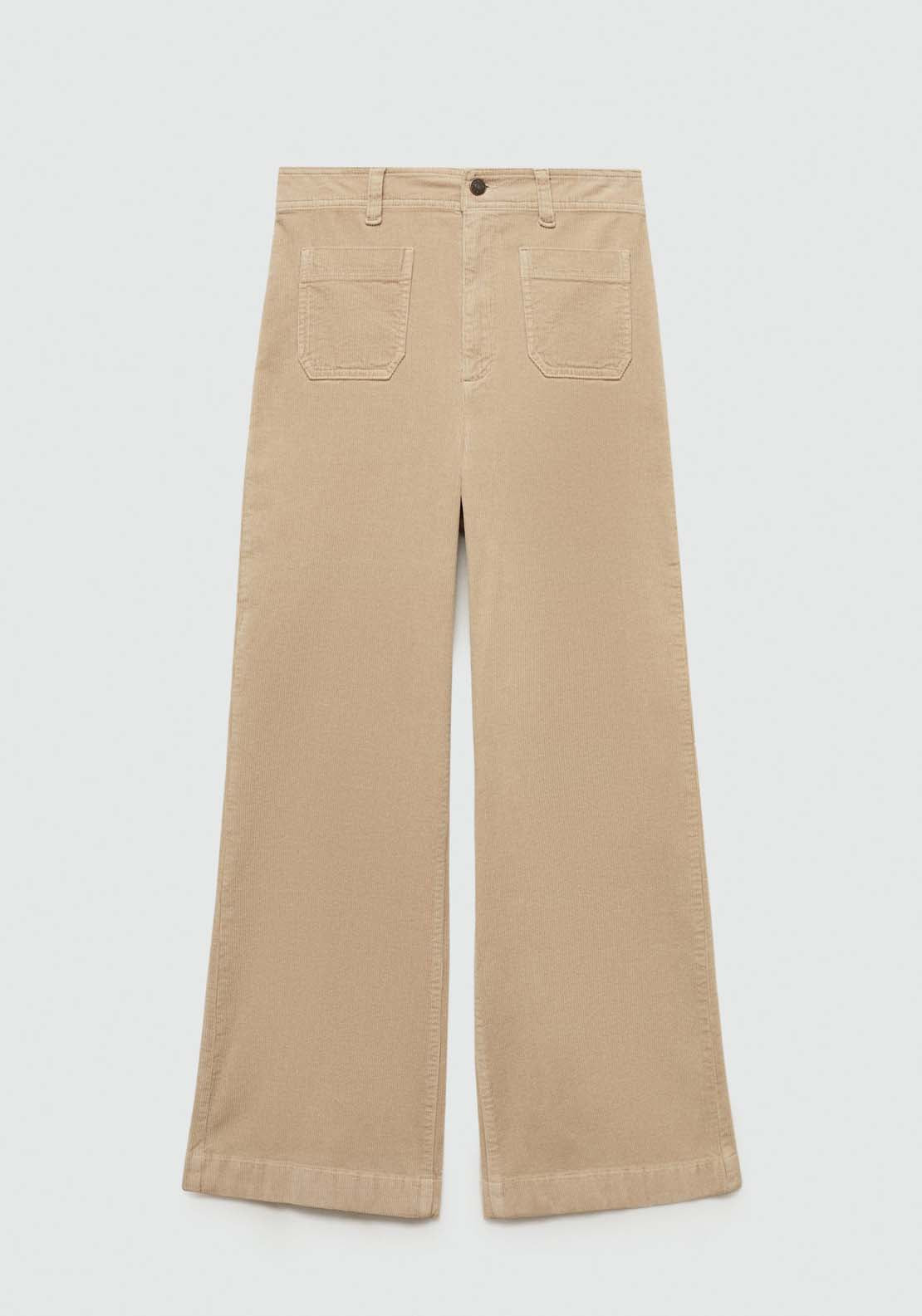 Mango Catherin culotte corduroy trousers - Light Beige 5 Shaws Department Stores