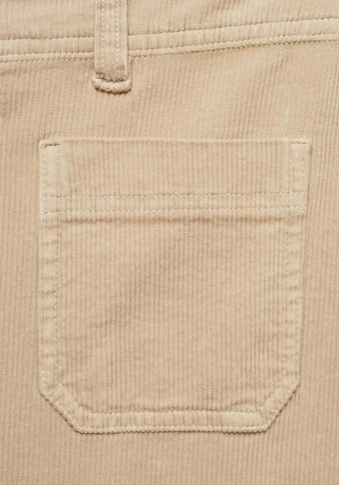 Mango Catherin culotte corduroy trousers - Light Beige 7 Shaws Department Stores