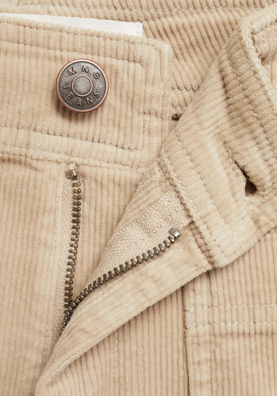 Mango Catherin culotte corduroy trousers - Light Beige 6 Shaws Department Stores