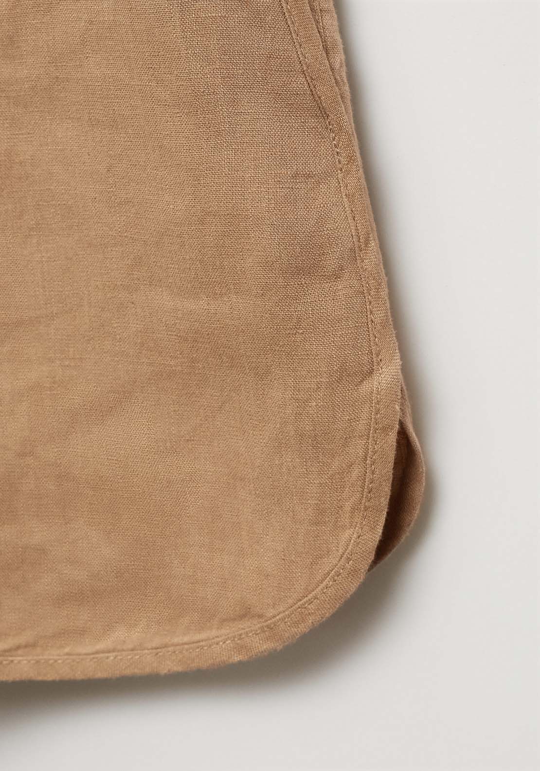Mango 100% linen straight shorts 5 Shaws Department Stores