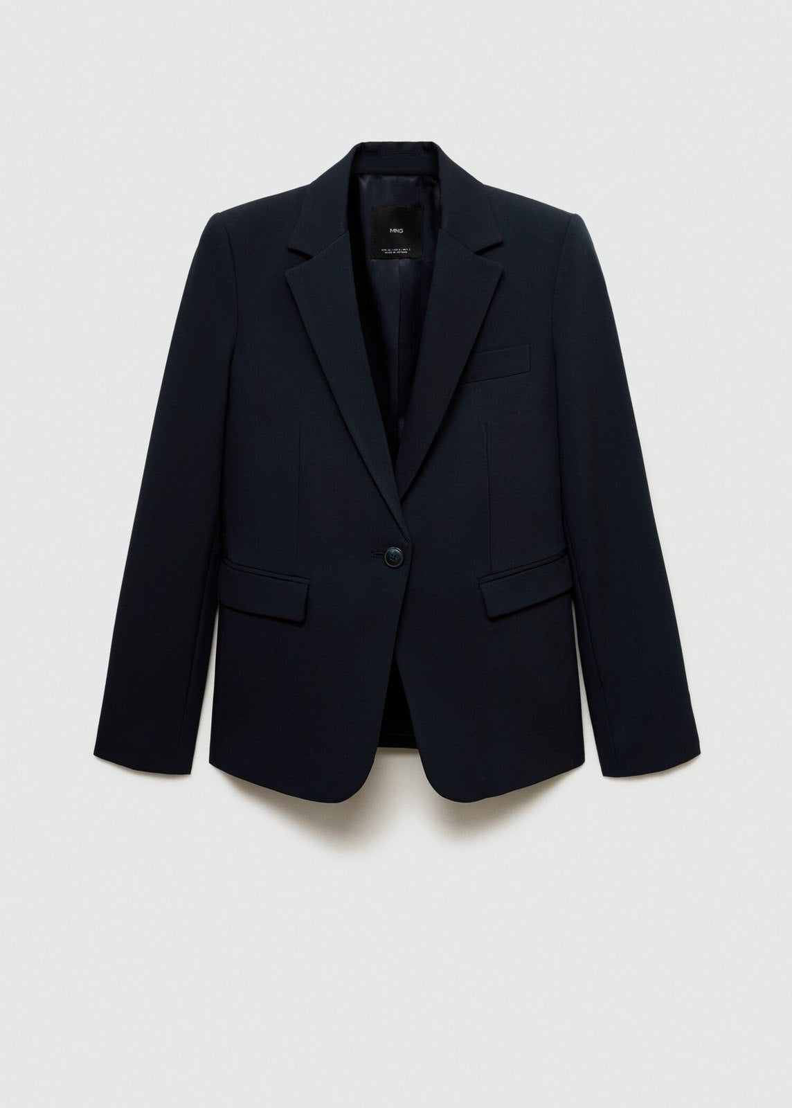Mango Fitted suit jacket - Navy 2 Shaws Department Stores