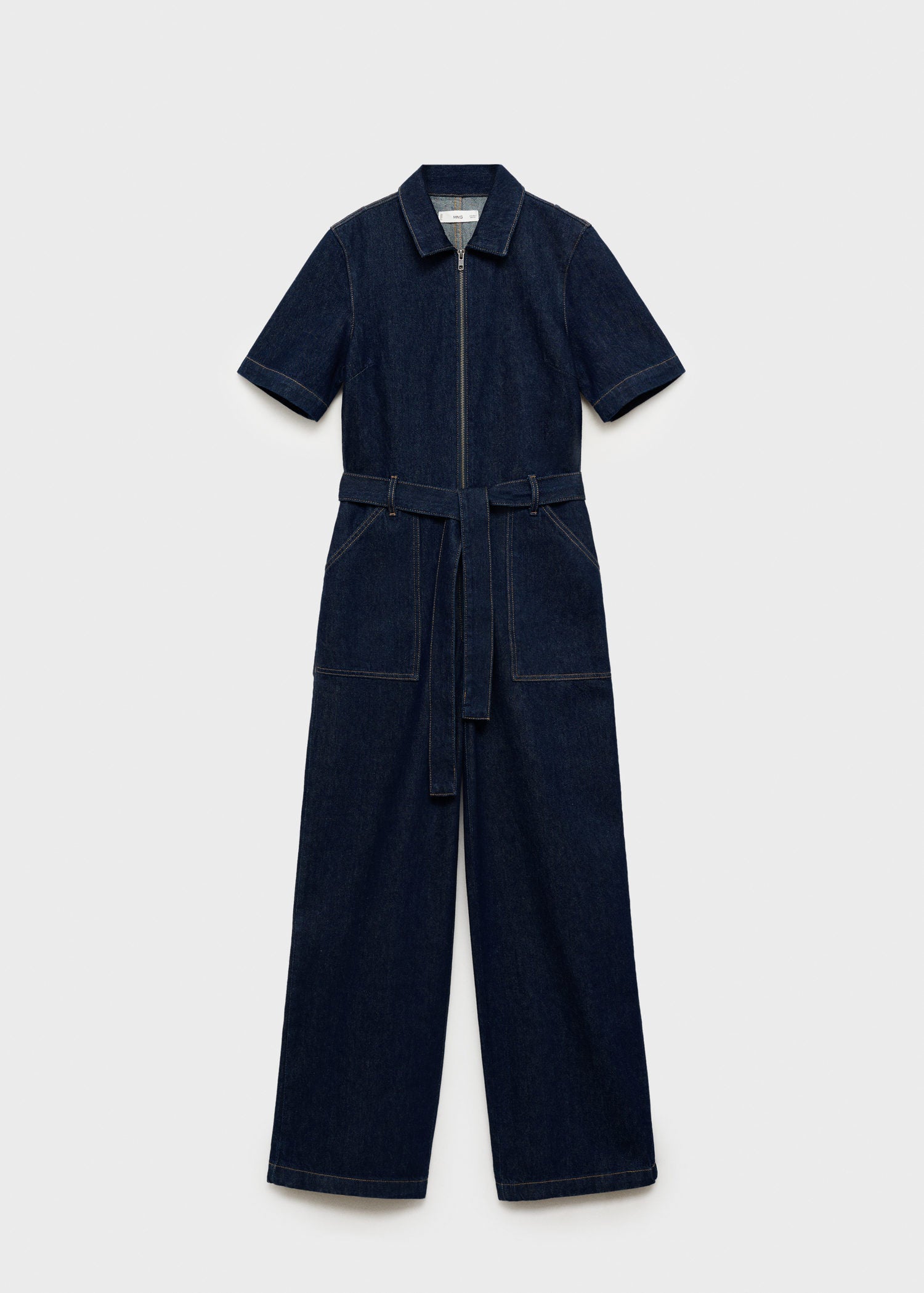Mango Denim jumpsuit belt - Open Blue 7 Shaws Department Stores