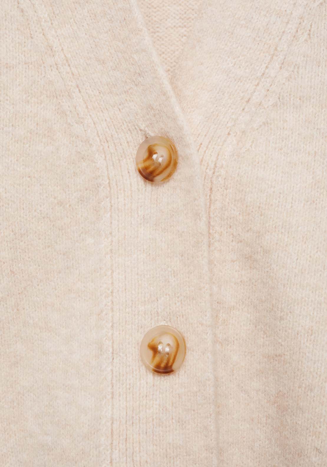Mango Button knit cardigan - Light/pastel Brown 6 Shaws Department Stores