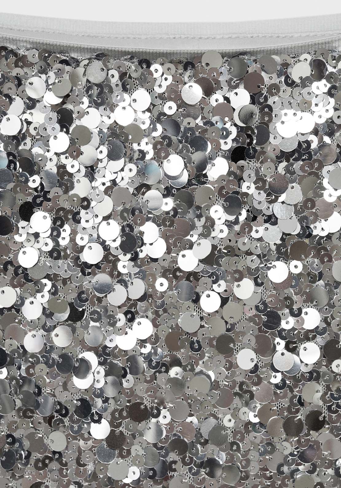 Mango Sequin midi skirt - Silver 4 Shaws Department Stores