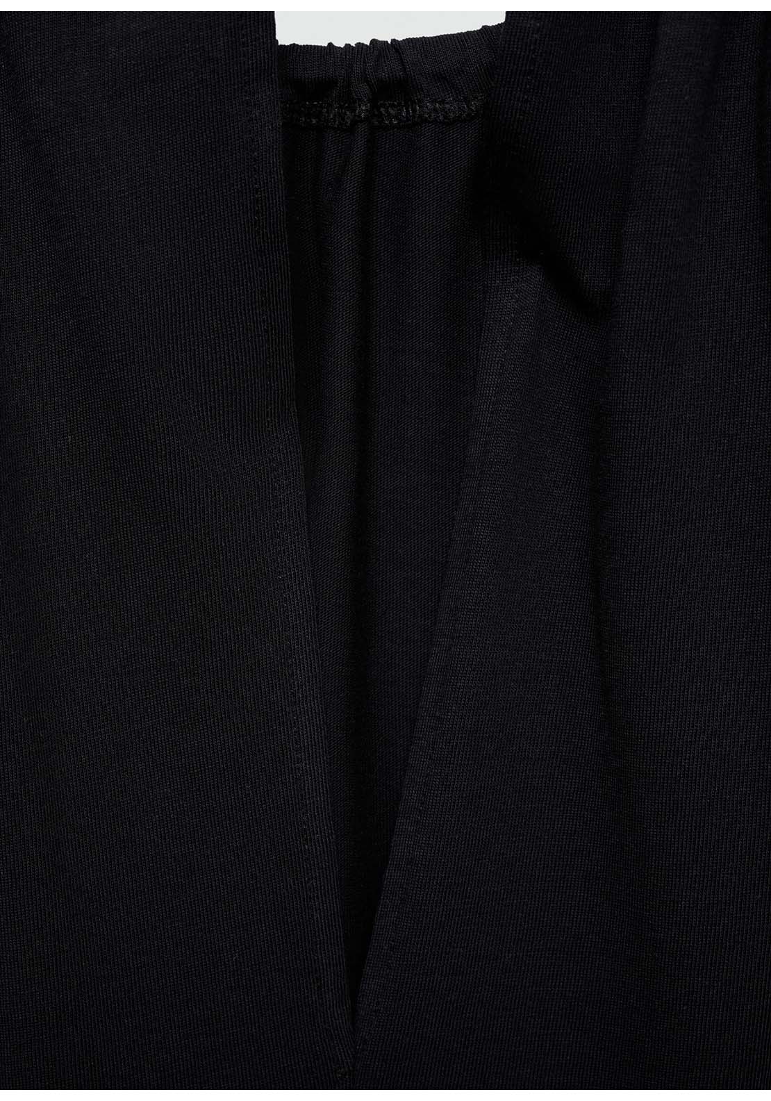 Mango Long cotton dress - Black 6 Shaws Department Stores