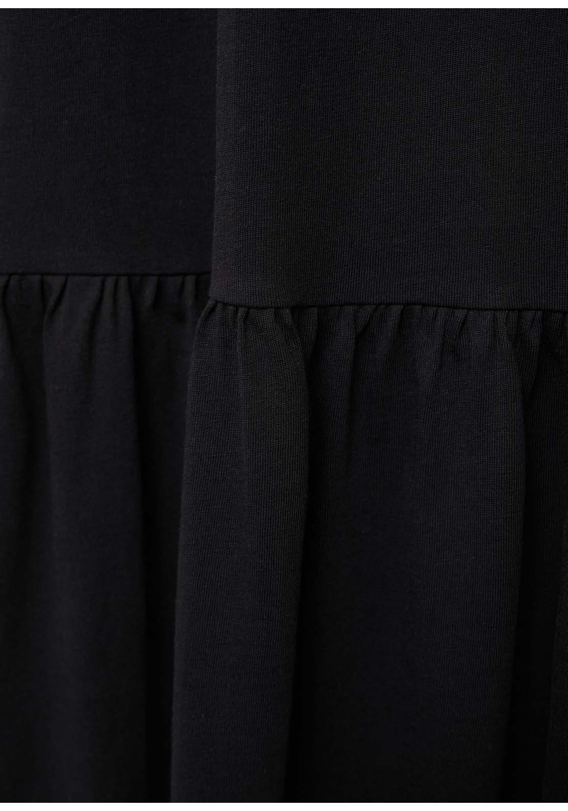 Mango Long cotton dress - Black 7 Shaws Department Stores