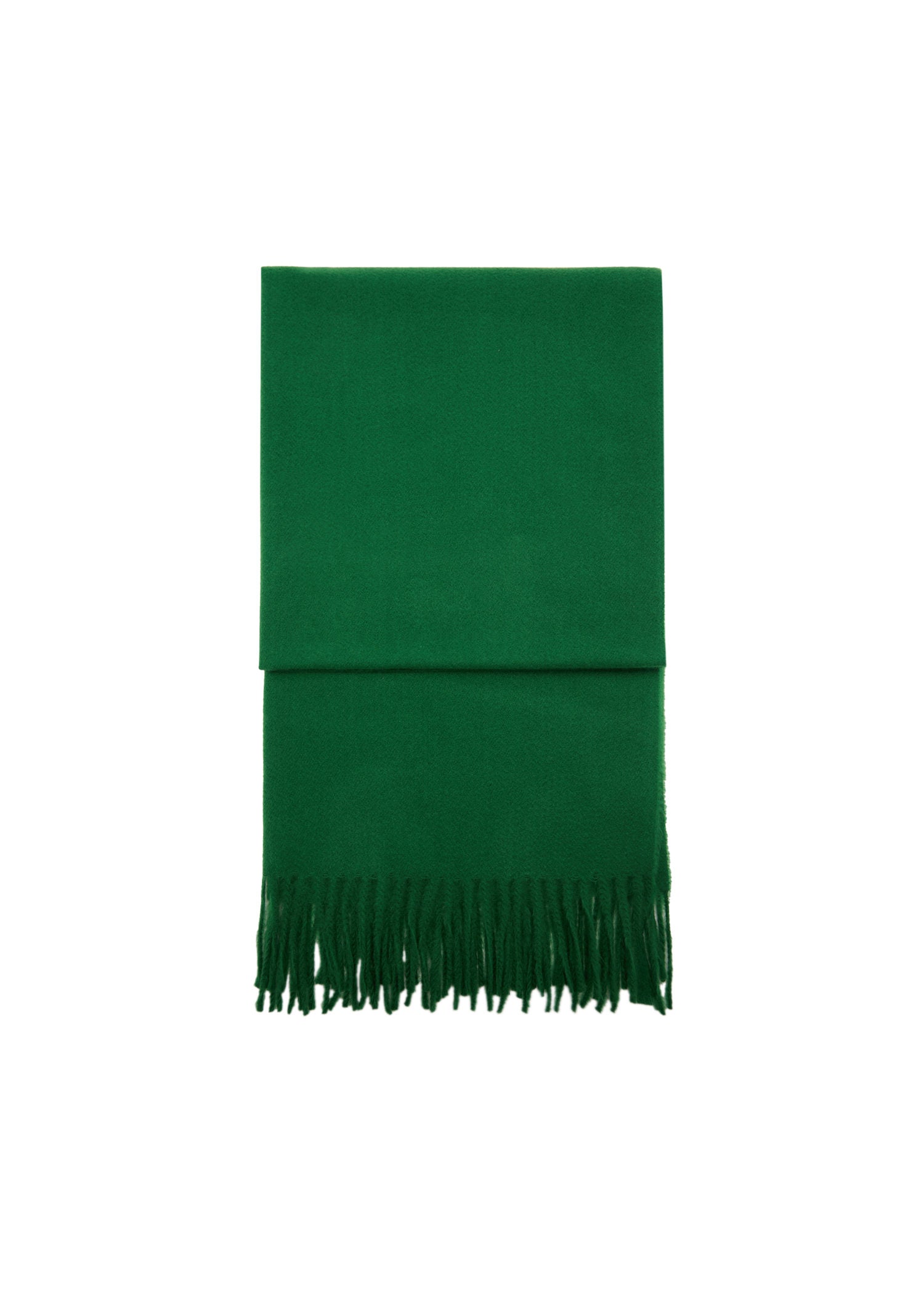 Mango Fringed edge scarf - Green 2 Shaws Department Stores