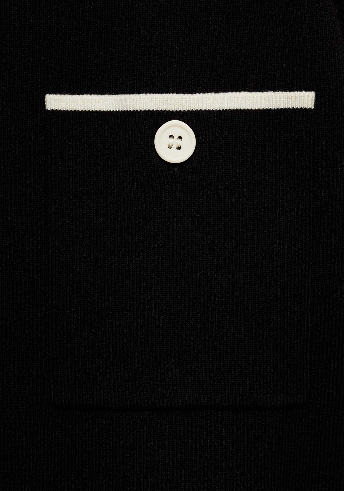 Mango Short-sleeved cardigan with contrasting trims - Black 6 Shaws Department Stores