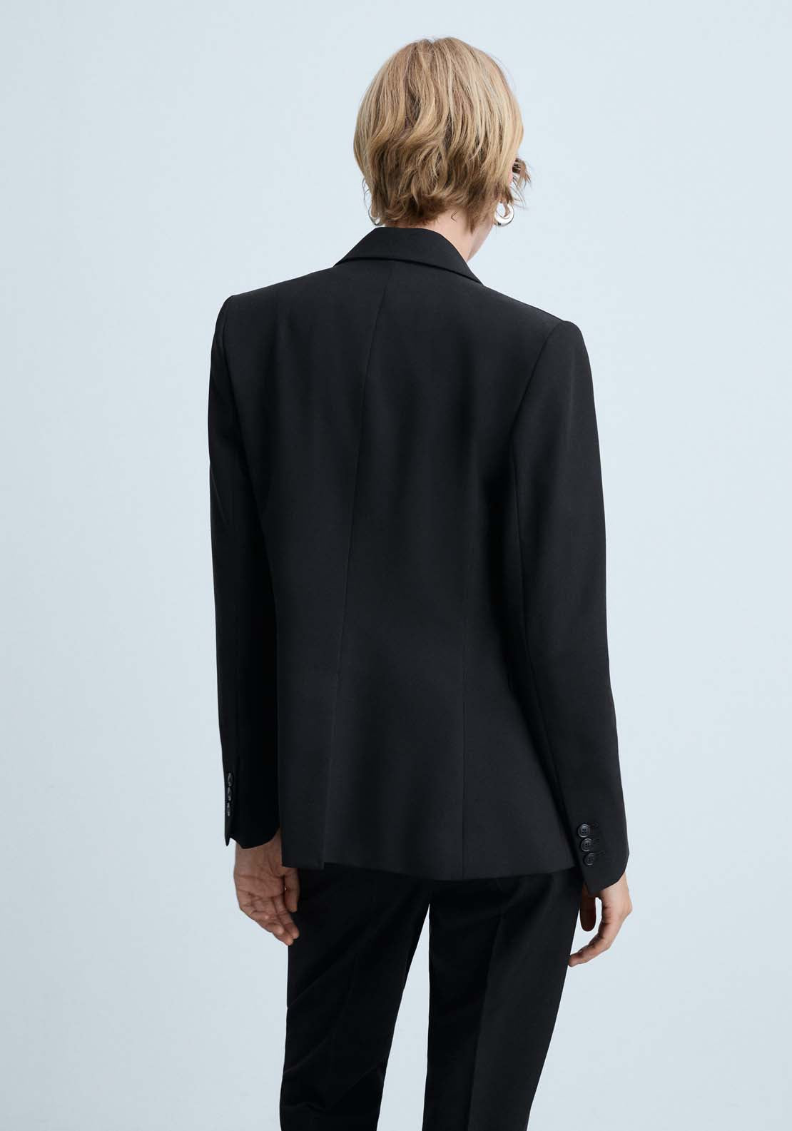Mango Fitted suit jacket - Black 3 Shaws Department Stores
