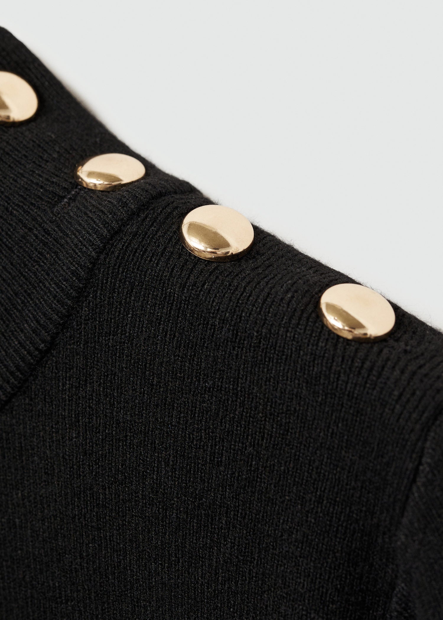 Mango Sweater with shoulder buttons - Medium Brown 6 Shaws Department Stores