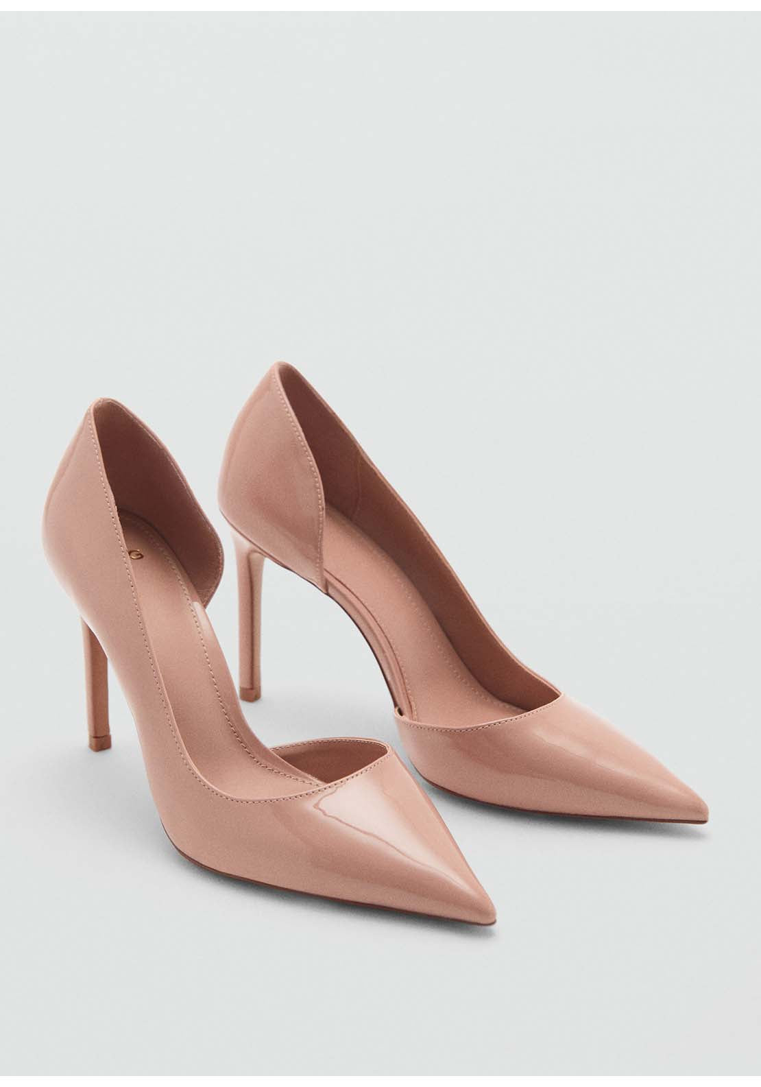 Mango Pointed toe heel shoes - Light/pastel Pink 1 Shaws Department Stores