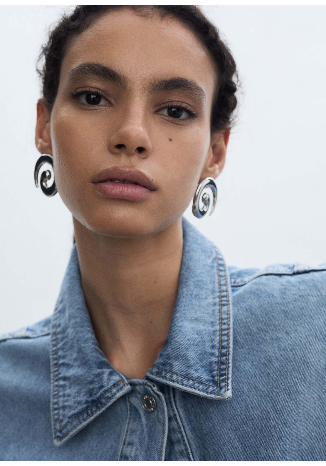 Mango Pocketed denim jacket - Open Blue 5 Shaws Department Stores