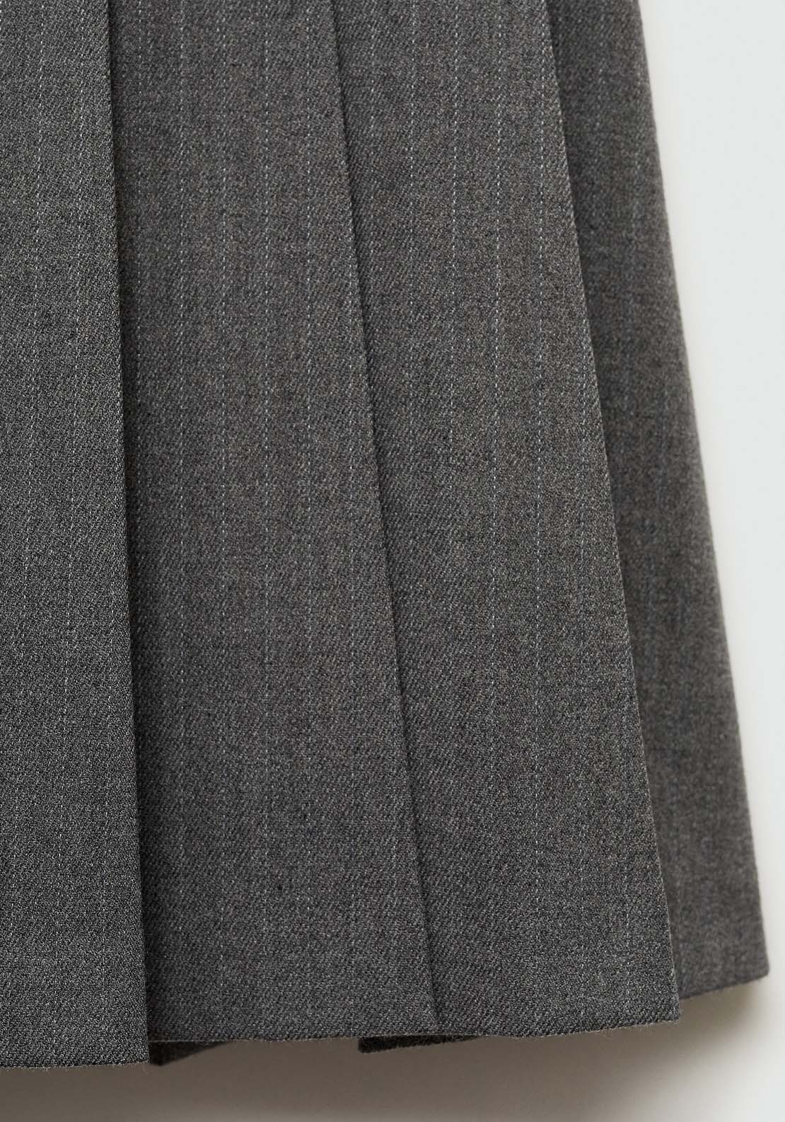 Mango Pinstriped pleated skirt - Gray 6 Shaws Department Stores
