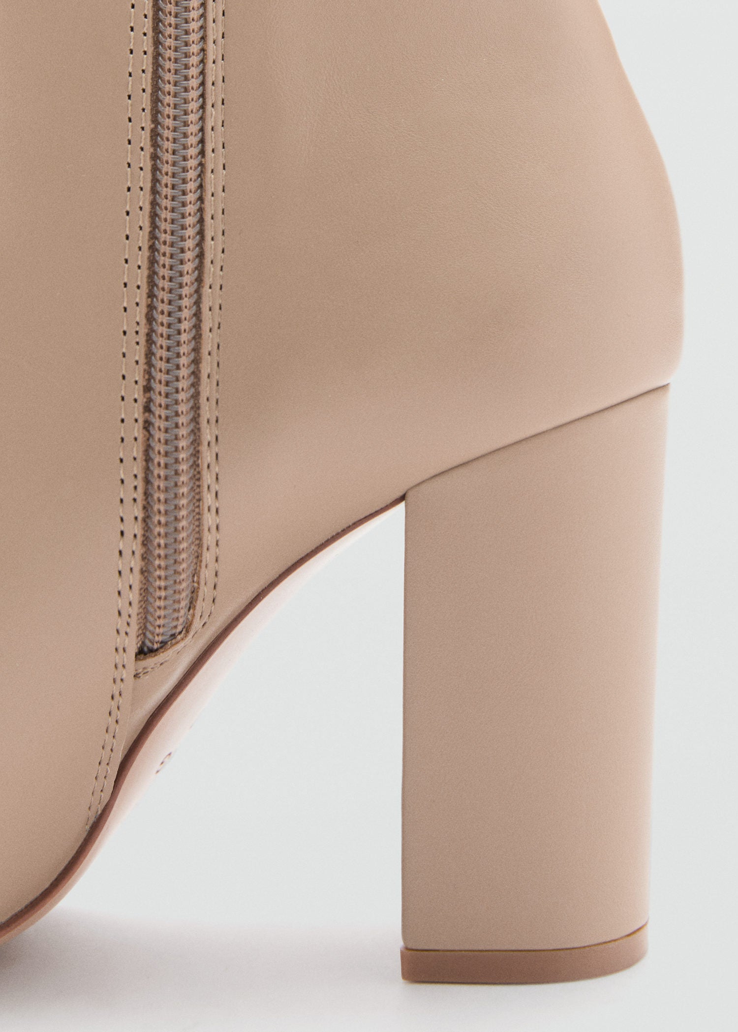 Mango Pointed heel ankle boot - Light Beige 4 Shaws Department Stores