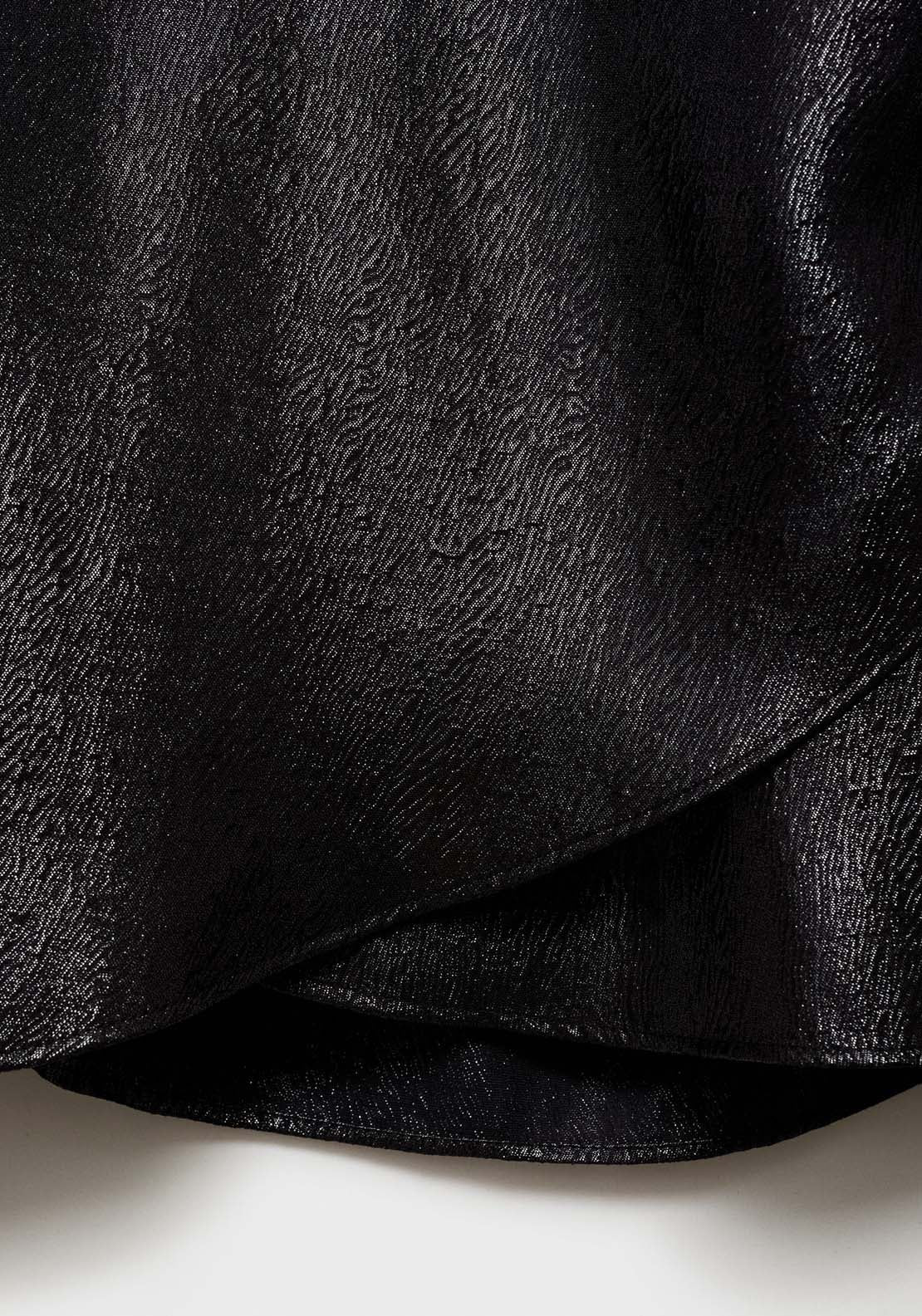 Mango Textured asymmetrical dress - Black 7 Shaws Department Stores