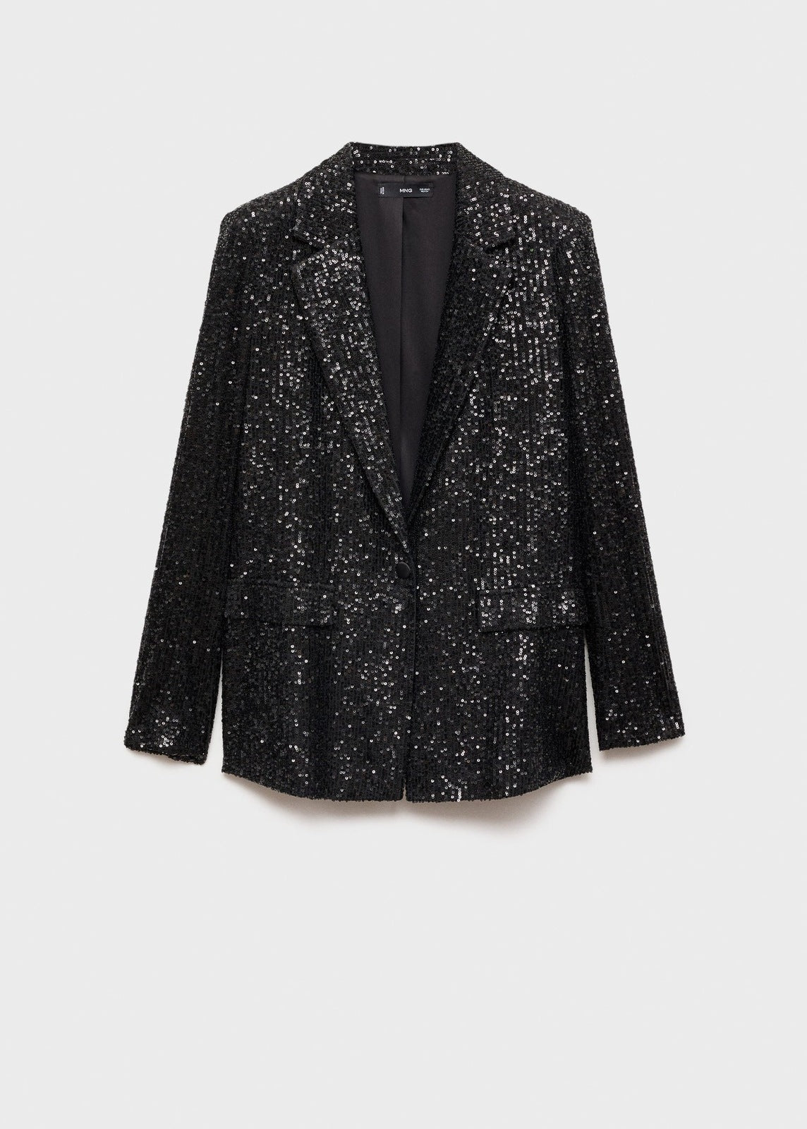 Mango Sequined suit jacket - Black 4 Shaws Department Stores