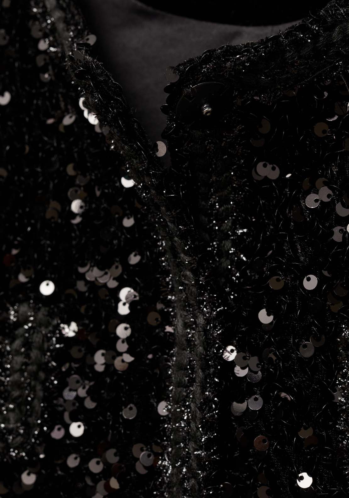 Mango Sequin jacket with pockets - Black 6 Shaws Department Stores