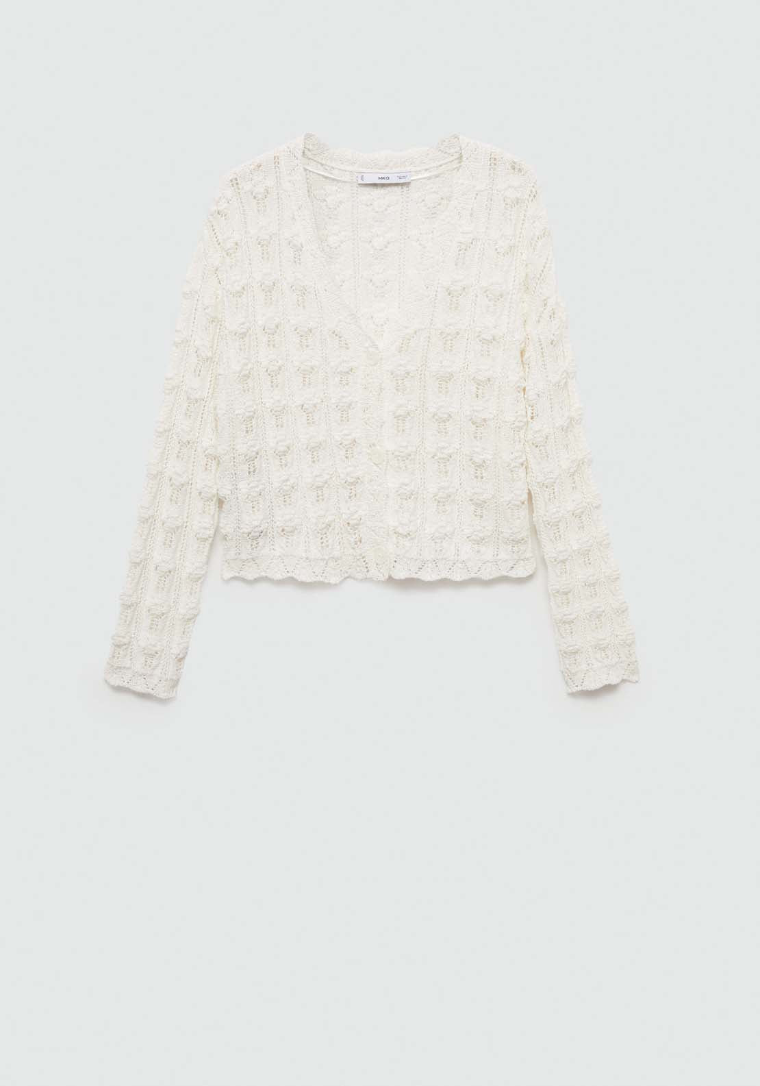 Mango Crochet knit cardigan 6 Shaws Department Stores