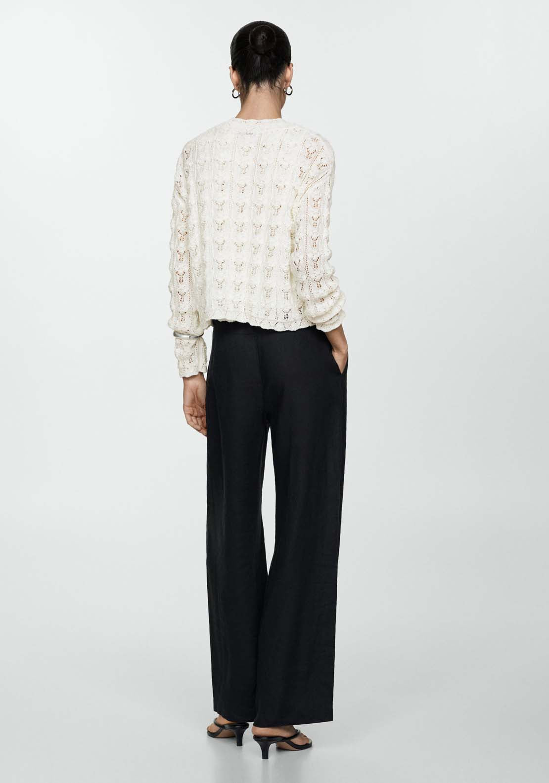 Mango Crochet knit cardigan 4 Shaws Department Stores