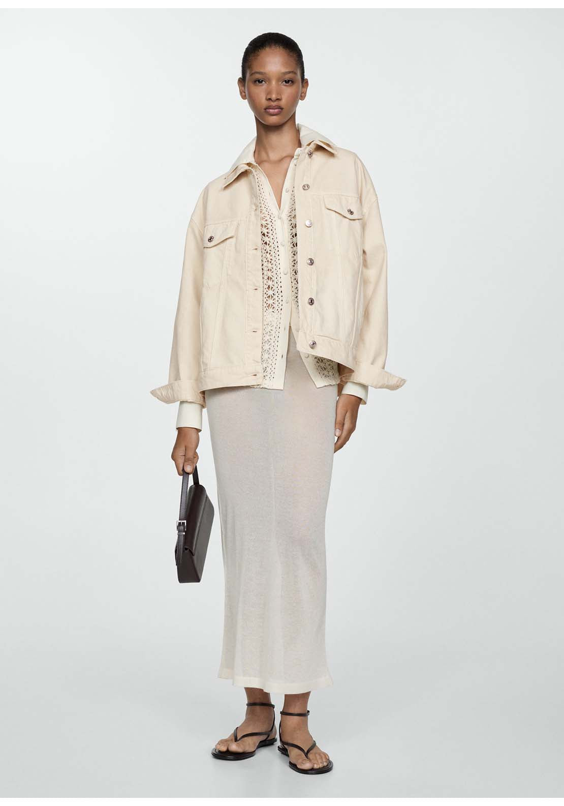 Mango Oversize denim jacket - Natural 2 Shaws Department Stores