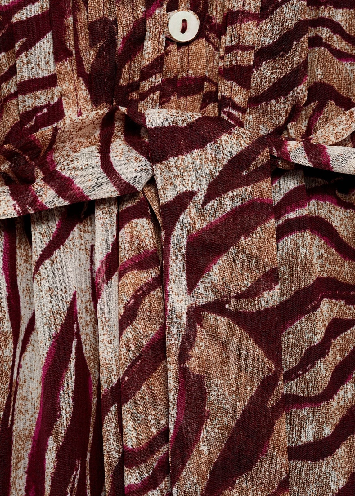 Mango Printed long dress - Dark Red 10 Shaws Department Stores