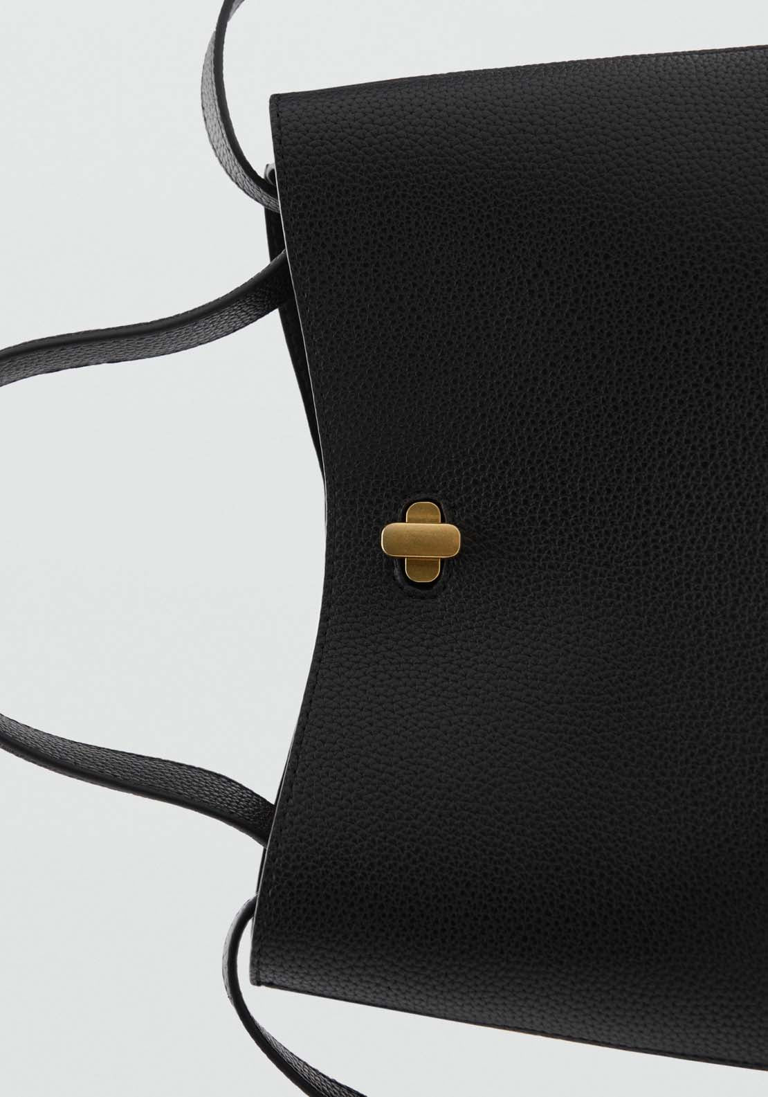 Mango Crossbody bag with double handle - Black 5 Shaws Department Stores