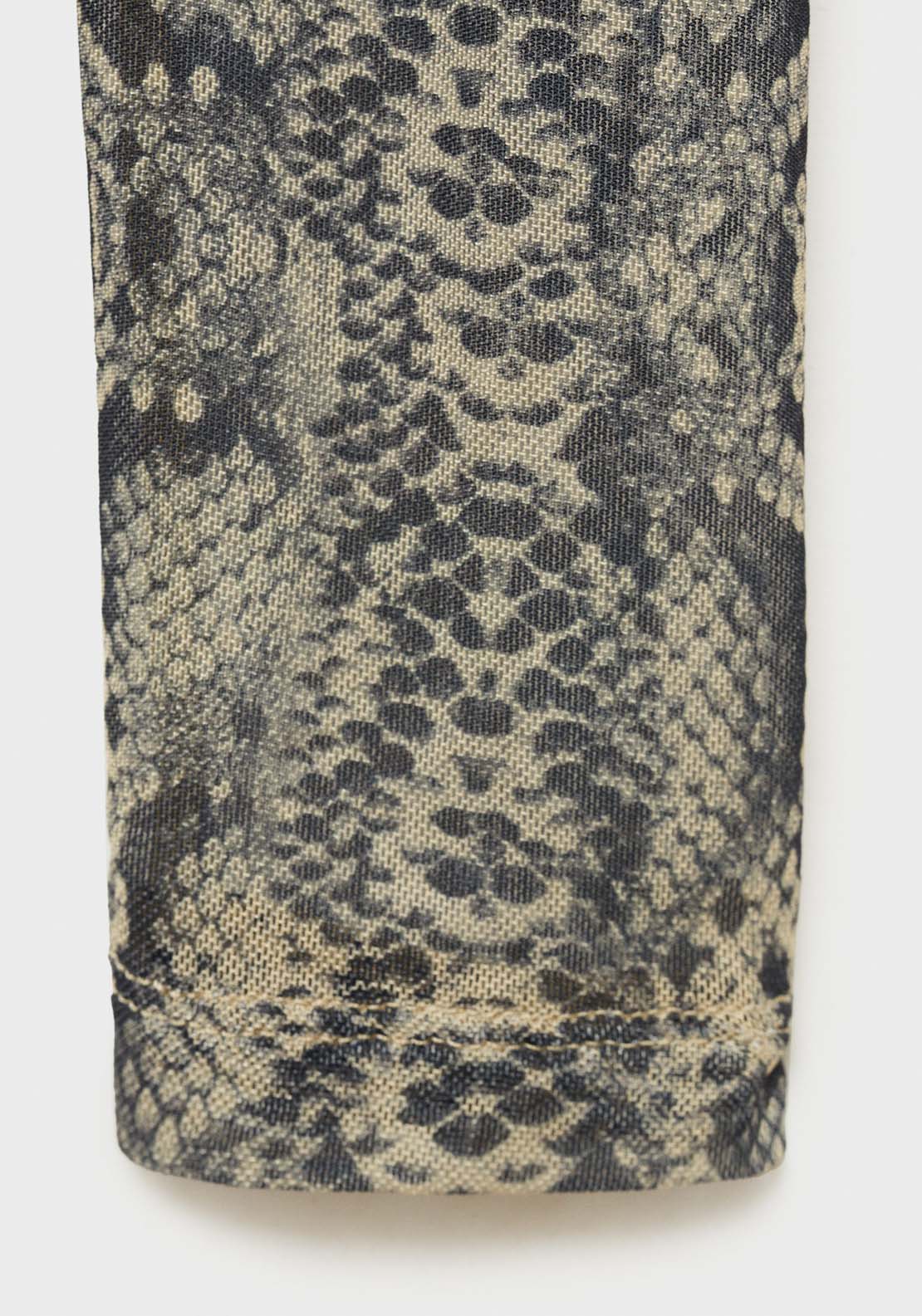 Mango Perkins-neck snake t-shirt - Gray 6 Shaws Department Stores