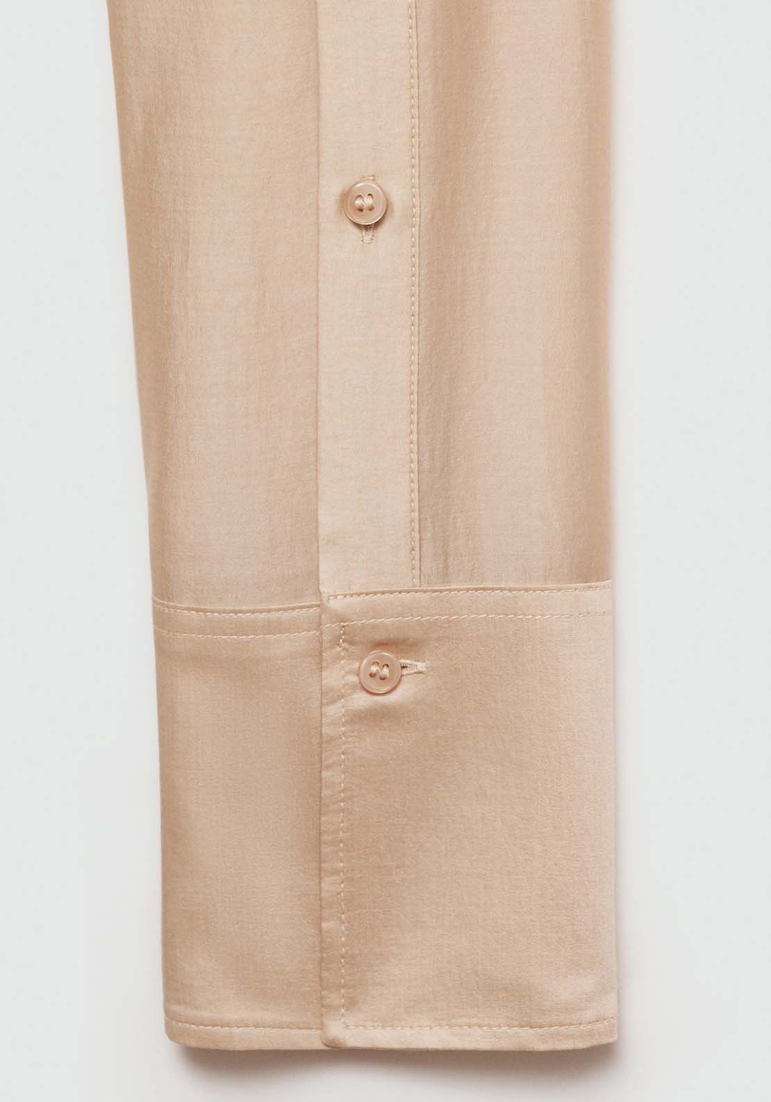 Mango Satin lyocell shirt - Light Beige 5 Shaws Department Stores