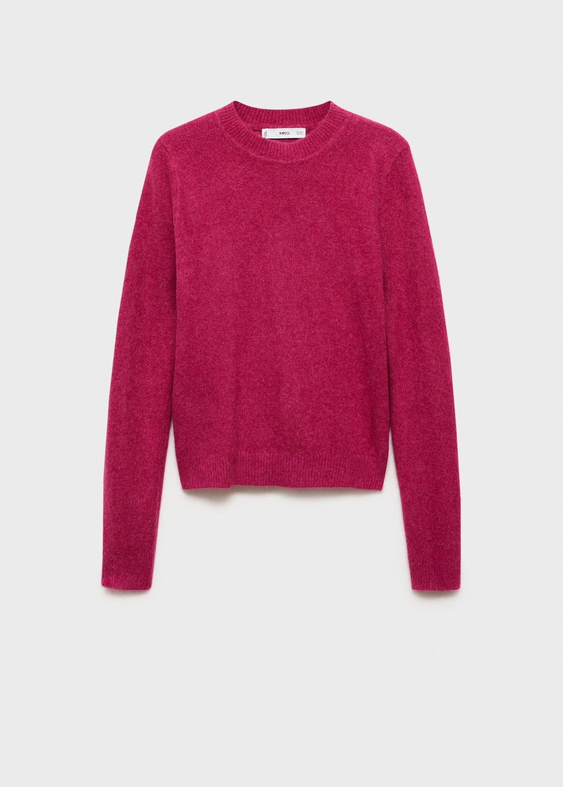 Mango Long-sleeve knitted sweater - Bright Pink 1 Shaws Department Stores