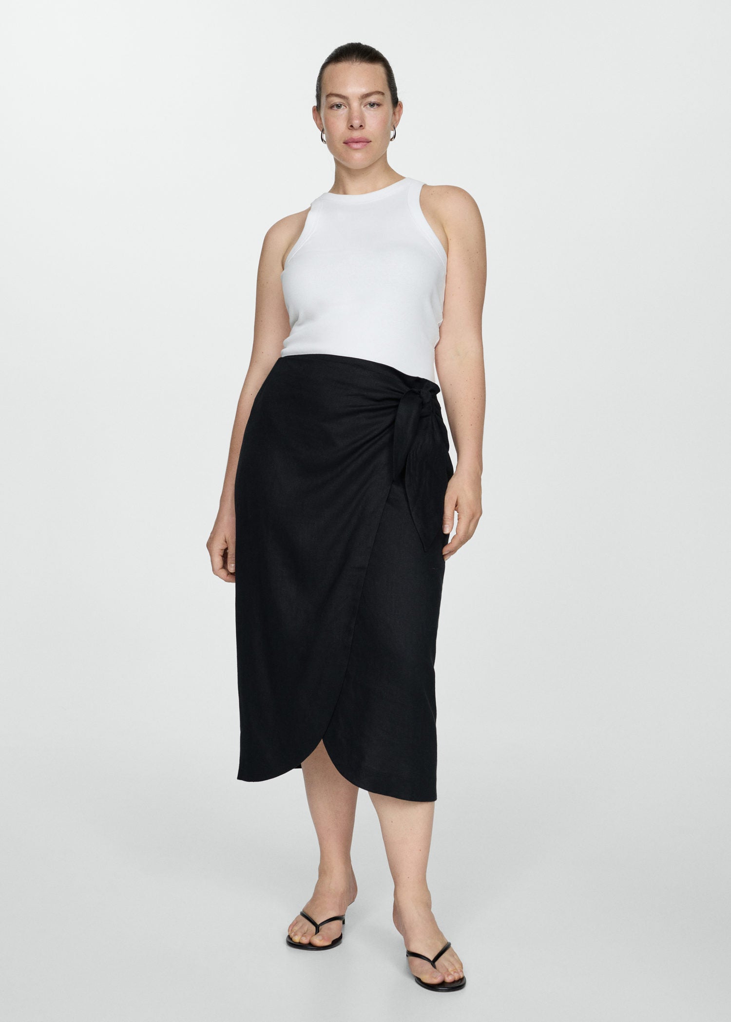 Mango Ribbed cotton-blend top - White 2 Shaws Department Stores