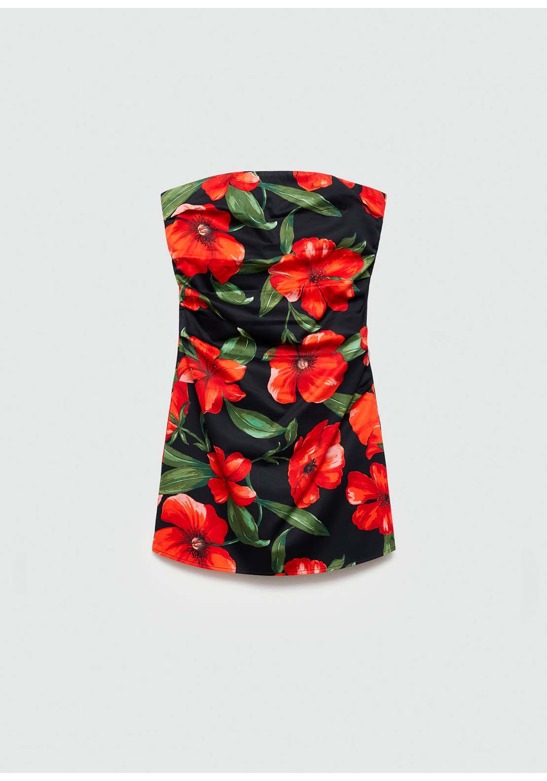 Mango Strapless floral dress - Black 9 Shaws Department Stores