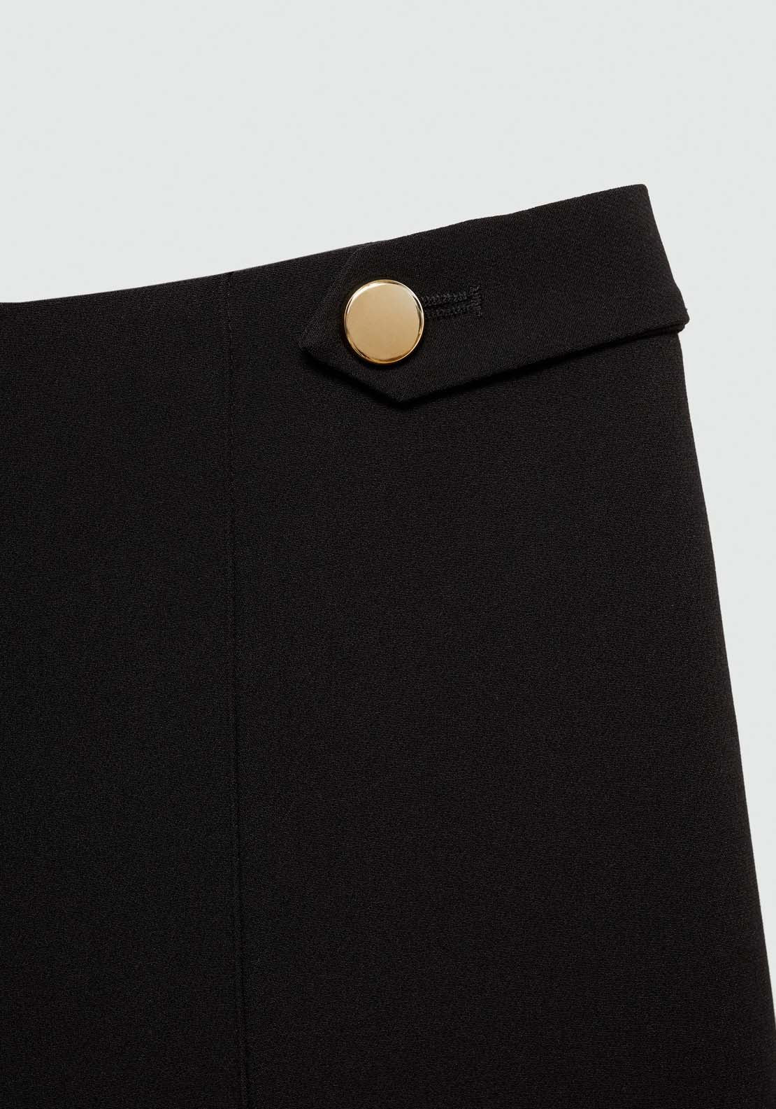 Mango Buttons straight-fit trousers - Black 6 Shaws Department Stores