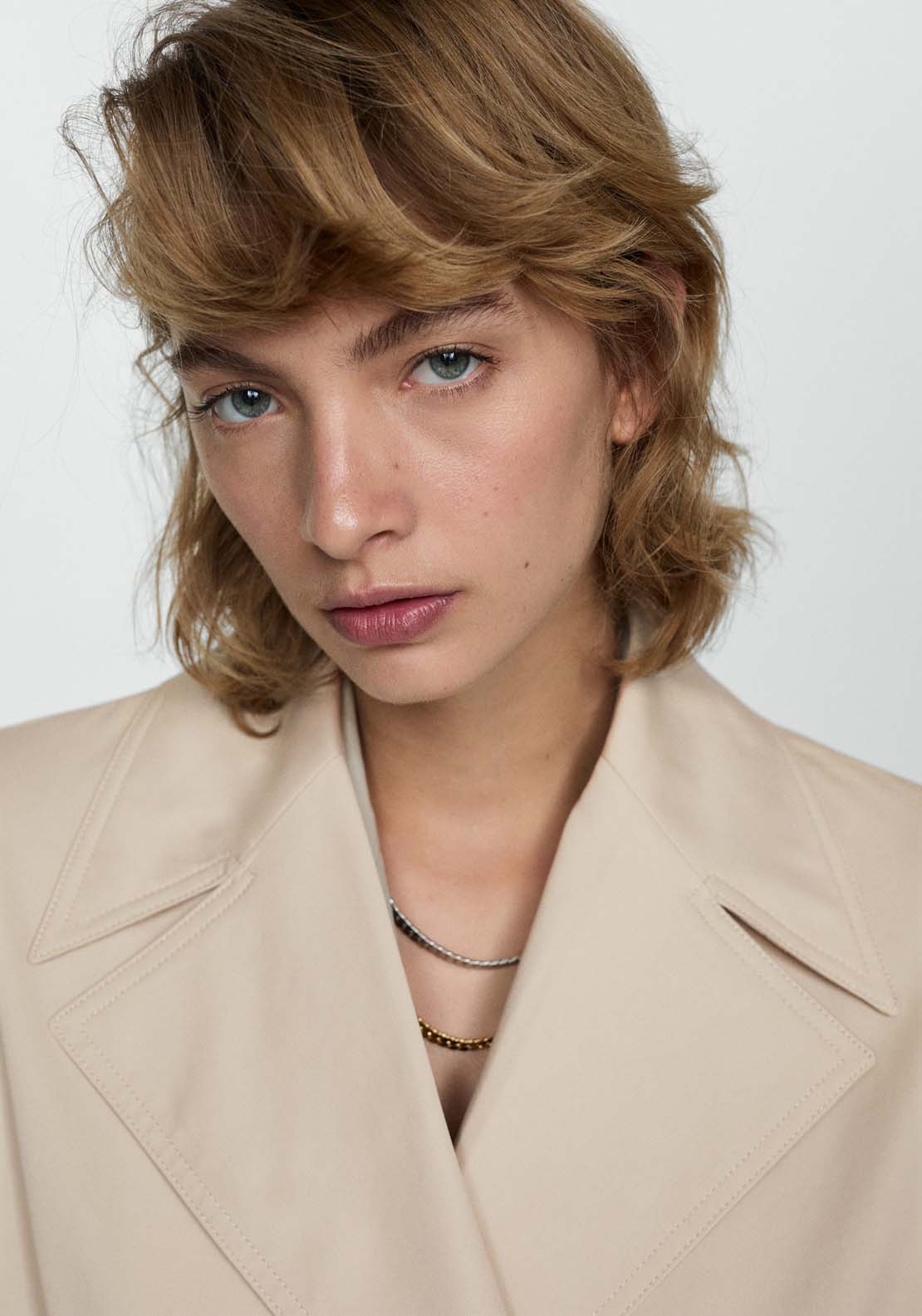 Mango Double-button trench coat - Light Beige 5 Shaws Department Stores