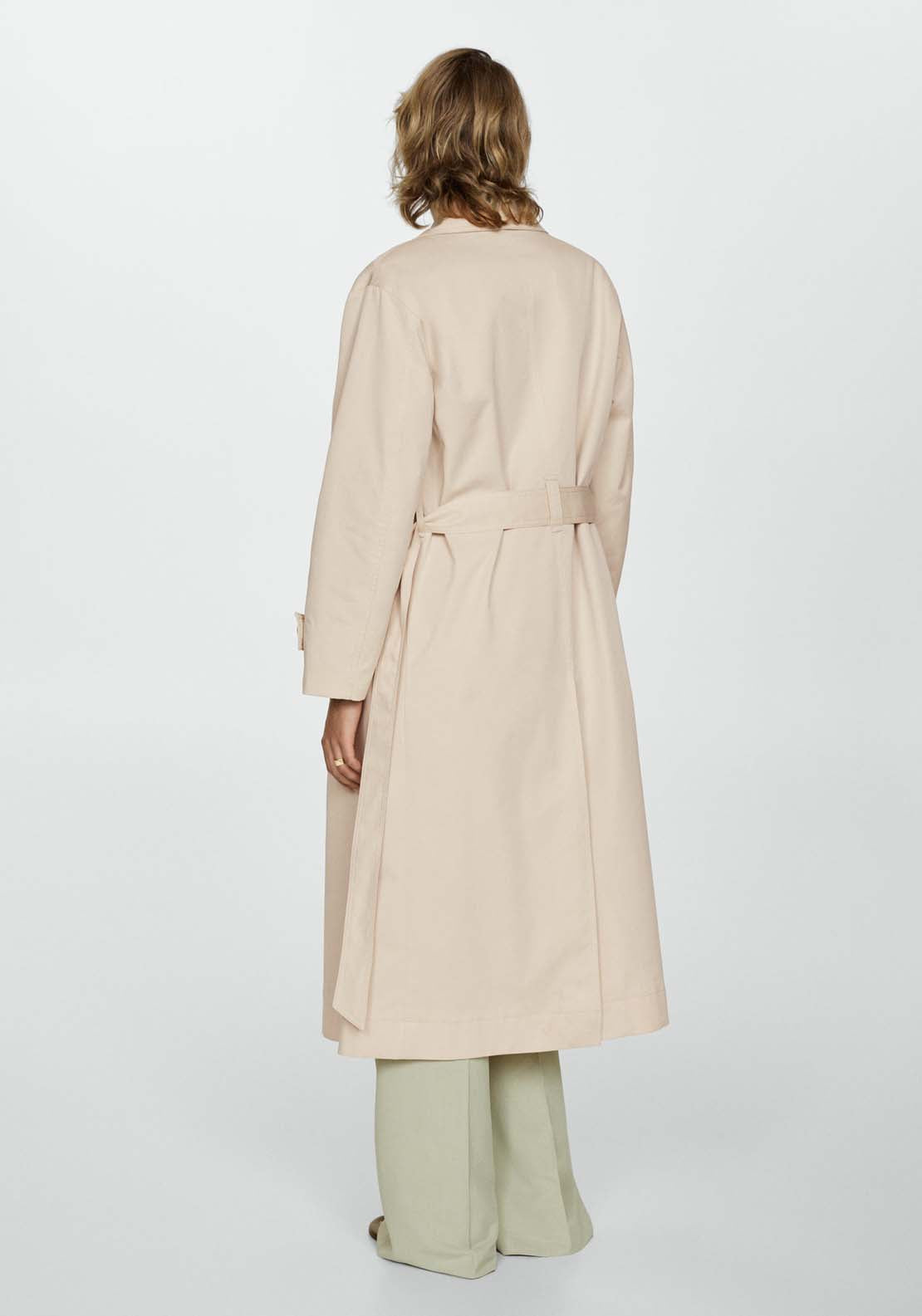 Mango Double-button trench coat - Light Beige 3 Shaws Department Stores