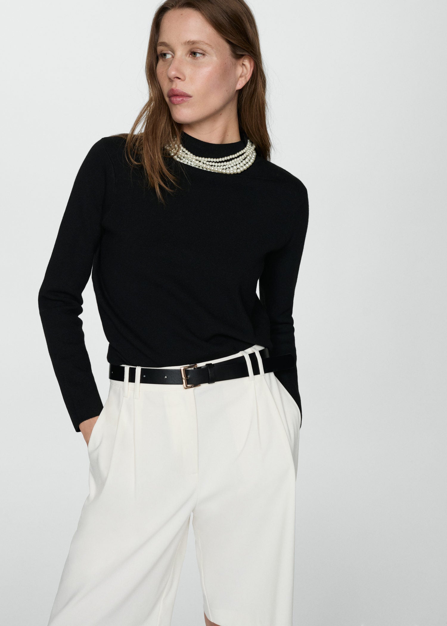 Mango high collar sweater hotsell