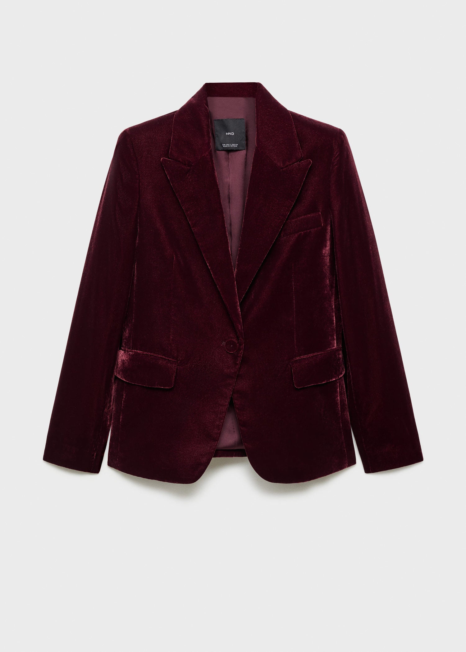 Mango Velvet blazer - Dark Red 6 Shaws Department Stores