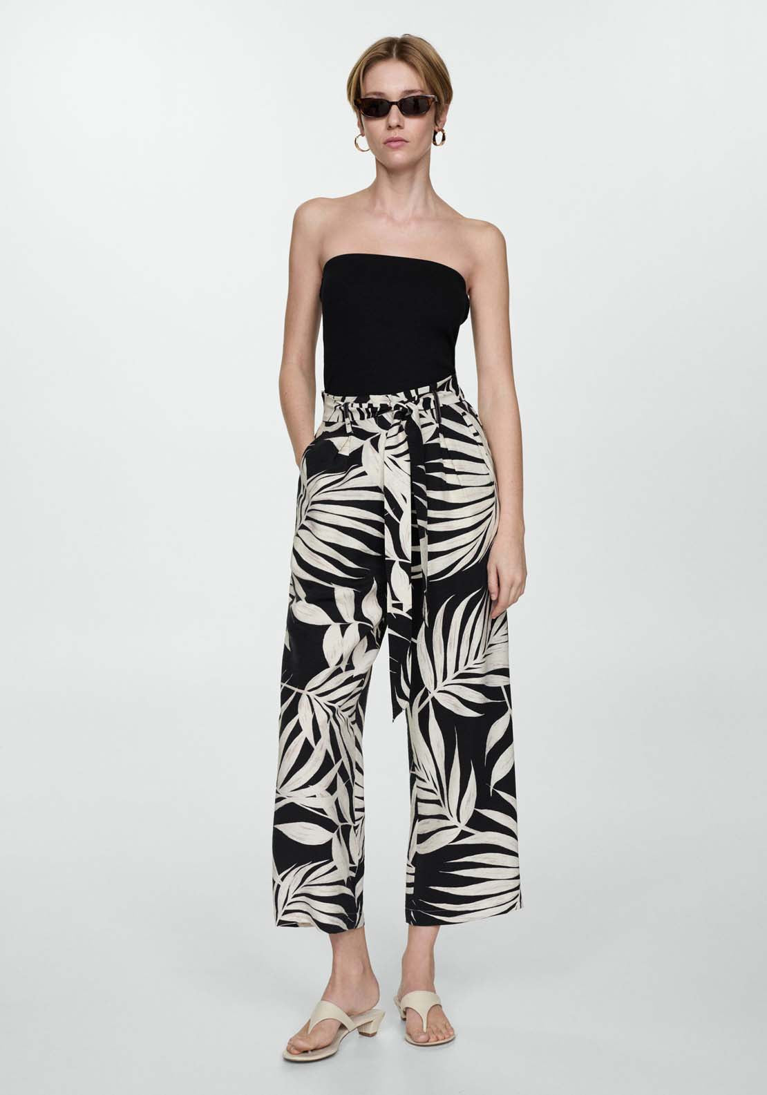 Mango Bow printed trouser 2 Shaws Department Stores